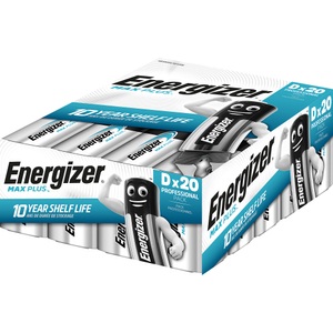 Energizer, Energizer D Alkali-Batterien Max Plus LR20 1,5 V 20 Stück, Energizer D Alkali-Batterien Max Plus LR20 1,5 V 20 Stück