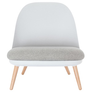 Paperflow, Paperflow Besucherstuhl Cocoon Weiss, Lounge Sessel, 4-Fuss, B 700 x T 655 x H 755 mm, gepolstert, Sitzschale weiss