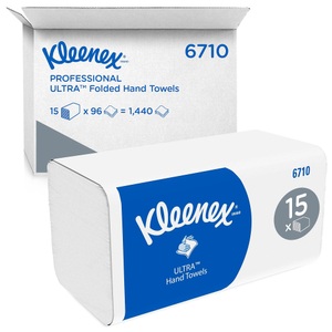 Kimberly Clark, KLEENEX® Ultra Supersoft Handtücher hochweiß, 2880 Tücher, Kleenex Ultra Falthandtücher Z-falz Weiss 3-lagig 6710 15 Stück à 96 Blatt
