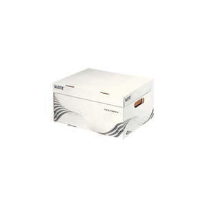 Leitz, Leitz easyboxx Aufbewahrungsbox mit Klappdeckel Weiss Karton 35,5 x 25,2 x 19,3 cm 15 Stück, Leitz easyboxx Aufbewahrungsbox 6135 Mit Klappdeckel Größe S Weiß Karton 35,5 x 25,2 x 19,3 cm 15 Stück