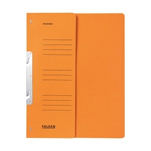 Falken, Falken Hakenmappe halber Deckel und Verschlussmittelchansim DIN A4 Orange Karton, Falken Hakenmappe halber Deckel und Verschlussmittelchansim DIN A4 Orange Karton