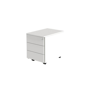 undefined, Rollcontainer 333, weiß, Roll-Container weiß mit Zentralschloss, 60 cm tief