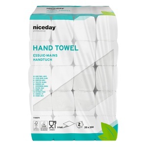 Niceday Professional, Niceday Professionelle Papiertücher Bright White 2-lagig V-Falz Weiß 4000 Stück, Niceday Professional Falthandtücher V-falz Weiss 2-lagig 1165074 20 Stück à 200 Blatt