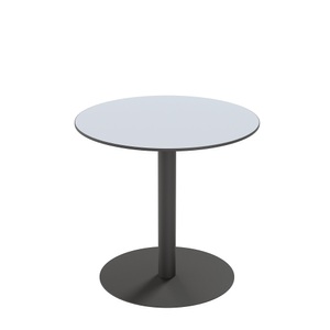 Paperflow, Paperflow runder Kantinentisch Mezzo Grau 800 x 750 mm, Paperflow Outdoor-Tisch Cross, rund, Tellerfuss, Ø 800 x H 750 mm, grau/mattschwarz