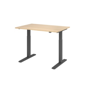 Hammerbacher, Hammerbacher Sitz-Stehschreibtisch Elect 1200 mm x 800 mm Eiche VXMKA12/E/G, Hammerbacher Steh-Sitz-Schreibtisch VXMKA12/E/G Eiche 1200 x 800 mm