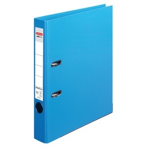 Herlitz, Herlitz maX.file Ordner 1 x A4 55 mm Hellblau 2-Ring Karton Hochformat 10834828, herlitz maX.file Protect plus Ordner A4 55 mm Hellblau 2 Ringe Pappkarton, PP (Polypropylen) Texturiert