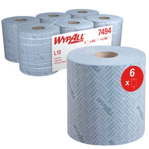 Wypall, WYPALL Wischtücher 7494 Zentralentnahme Blau, WYPALL Wischtücher 7494 Zentralentnahme Blau