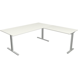 Kerkmann, Kerkmann Schreibtisch Form 2 L-Form Silber 1800 x 1800 x 820 mm, Kerkmann Schreibtisch Form 2 L-Form Silber 1800 x 1800 x 820 mm