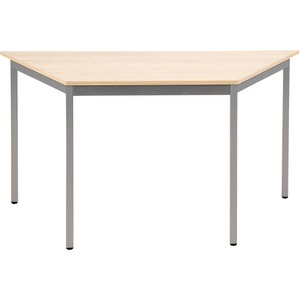 Sodematub, Sodematub Trapeztisch Silber 700 x 740 mm, Sodematub Trapezförmig Konferenztisch Hellbraun, Silber Eisen Silber 1.400 x 700 x 740 mm