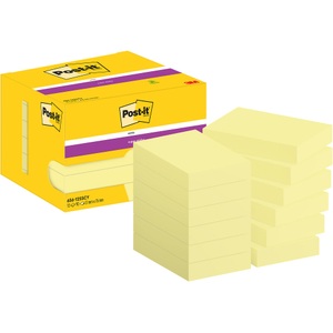 POST-IT, Post-it Super Sticky Haftnotizen 656-12SSCY 51 x 76 mm 90 Blatt pro Block Gelb Rechteckig Unliniert 12 Stück, Post-it Notizzettel Super Sticky 76 x 51 mm, Gelb, 12 Blöcke