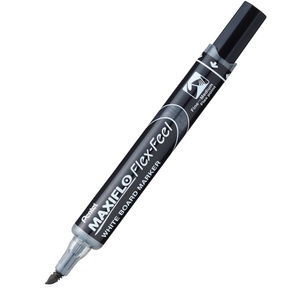 Pentel, Pentel Whiteboard Marker Bullet Schwarz, PENTEL Whiteboard Marker MAXIFLO 4mm MWL5SBF-AX schwarz, Flex Feel