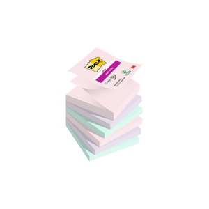 POST-IT, Post-it Sticky Z- Haftnotizen Soulful 76 x 76 Farbig sortiert 90 Blatt 6 Stück, Post-it® Super Sticky Haftnotizen Z-Notes Soulful Collection, 76 x 76 mm 6 Stück