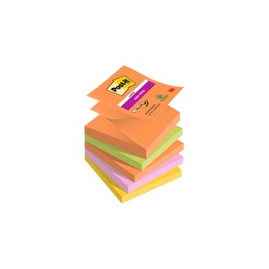 POST-IT, Post-it Sticky Z- Haftnotizen Boost Farbig sortiert 90 Blatt 5 Stück, POST-IT Z-Notes Boost 76x76mm R330-5SS-BOOS 4-farbig ass. 5x90 Blatt