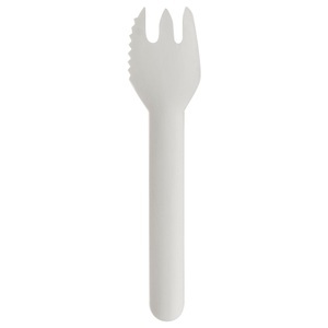 PAPSTAR, Papstar Rührstäbchen Pure Papier 110 mm Weiß, Papstar Kuchen- und Snackgabeln Pure Papier 127 mm Weiß 100 Stück