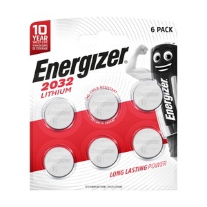 Energizer, Energizer CR2032 Lithium Knopfzelle 6 Stück, Energizer CR2032 Lithium Knopfzelle 6 Stück