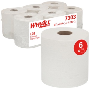 Wypall, WYPALL Wischtuchrolle L20 2-lagig 6 Stück à 336 Blatt, WYPALL Wischtuchrolle L20 2-lagig 6 Stück à 380 Blatt