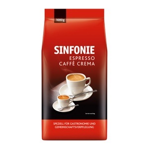 Sinfonie, Sinfonie Kaffeebohnen Espresso Caffee Crema 1 kg, Sinfonie Kaffeebohnen Espresso Caffee Crema 1 kg