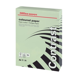 Office Depot, Office Depot Farbiges Kopier-/ Druckerpapier DIN A4 160g/m² Pastellgrün 250 Blatt, Office Depot Farbiges Kopier-/ Druckerpapier DIN A4 160g/m² Pastellgrün 250 Blatt