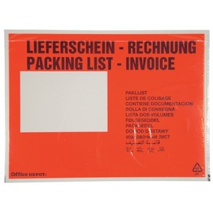 Office Depot, Office Depot Dokumententaschen DIN C5 17,5 x 23,5 cm 250 Stück, 