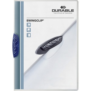 undefined, Durable Swingclip Präsentations-Mappe Dunkelblau Polypropylen (PP), DURABLE Klemmhefter SWINGCLIP 2260/07 für 30 Blatt A4 dunkelblau