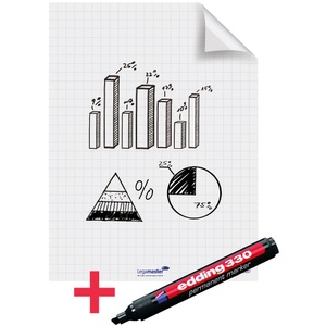 Legamaster, Legamaster Flipchart-Folie Magic-Chart Nicht perforiert A1 500g 25 Blatt, Legamaster Flipchart-Folie Magic-Chart Nicht perforiert A1 500g 25 Blatt