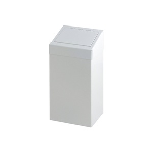 undefined, Abfallsammler mit Einwurfklappe Volumen 50 l, BxHxT 255 x 700 x 335 mm weiß, Vepa Bins Metall Abfalleimer 34 x 26 x 70 cm Weiß