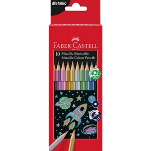 Faber-Castell, FABER-CASTELL Classic Colour Hexagonal 201583 metallic, 10er-Kartonetu