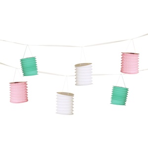 PAPSTAR, PAPSTAR Laternen-Girlande Pastell 85671 Papier 360 cm Mehrfarbig