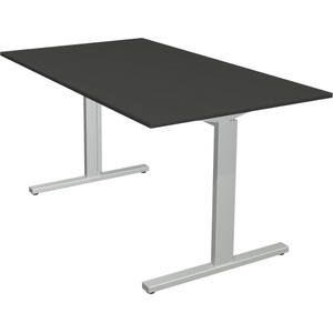 Kerkmann, Kerkmann Schreibtisch Form 2 Rechteckig Silber 1400 x 800 x 820 mm