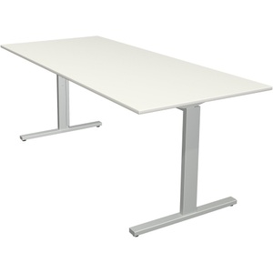 Kerkmann, Kerkmann Schreibtisch Form 2 Rechteckig Silber 1800 x 800 x 820 mm