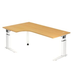 Hammerbacher Schreibtisch US82 200X120CM Buche Weiß