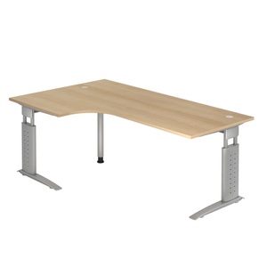 Hammerbacher Schreibtisch US82 200X120CM Eiche Silber