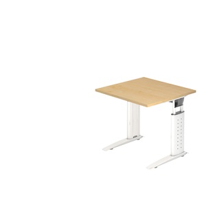 Hammerbacher Schreibtisch US08 80X80CM Ahorn Weiß