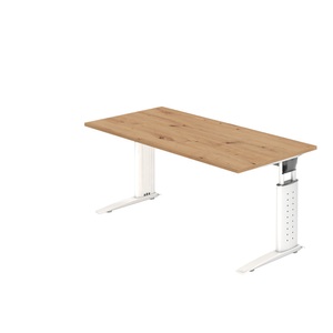 Hammerbacher Schreibtisch US16 160X160CM Eiche, Weiß