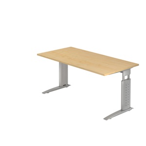 Hammerbacher Schreibtisch US16 160X160CM Ahorn Silber