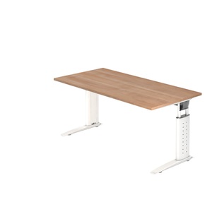 Hammerbacher Schreibtisch US16 160X160CM Nuss Weiß