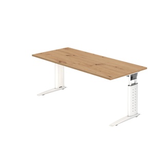 Hammerbacher Schreibtisch US19 180X180CM Eiche, Weiß