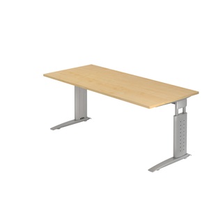 Hammerbacher Schreibtisch US19 180X180CM Ahorn Silber