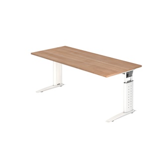 Hammerbacher Schreibtisch US19 180X180CM Nuss Weiß
