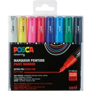 POSCA Farbmarker Farbig Sortiert 8 Stück