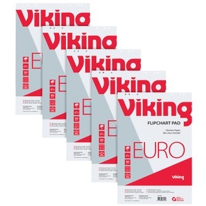 Office Depot, Office Depot Flipchart-Papier Euro 80 g/m² Kariert 5 Stück à 20 Blatt