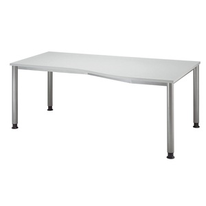 Hammerbacher, Hammerbacher Schreibtisch Matrix Lichtgrau 1.800 x 1.000 x 760 x 68 - 85 mm