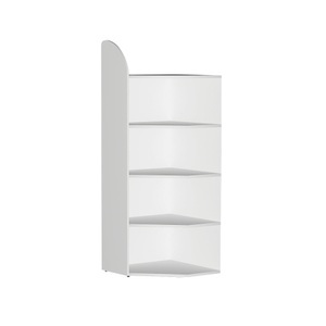 Kerkmann, Kerkmann Eckregalfeld Regalsystem Dante 5 Böden Weiß 600 x 325 x 1.900 mm