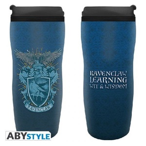 HARRY POTTER, Harry Potter - Reise-Kaffeebecher Serdaigle - 355ml - Blau und Schwarz - Schwarz und Blau, ABYstyle - Harry Potter Ravenclaw Reisebecher