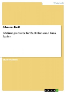 GRIN, Erklärungsansätze für Bank Runs und Bank Panics, Erklärungsansätze für Bank Runs und Bank Panics