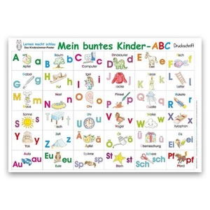 undefined, Mein buntes Kinder-ABC Druckschrift Lernposter DIN A3 laminiert, Mein buntes Kinder-ABC in Druckschrift