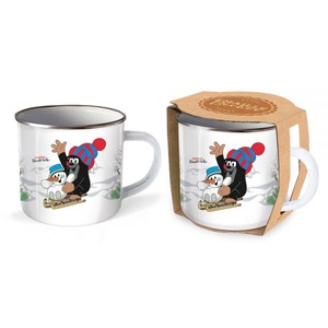 Trötsch, Trötsch Der kleine Maulwurf Emailletasse Wintertasse: Kaffeetasse Teetasse Geschenkidee Geschenk Tas, Trötsch Der kleine Maulwurf Emailletasse Wintertasse