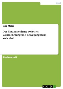 GRIN, Der Zusammenhang zwischen Wahrnehmung und Bewegung beim Volleyball, Der Zusammenhang zwischen Wahrnehmung und Bewegung beim Volleyball