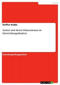 undefined, Armut und deren Dimensionen in Entwicklungsländern, 