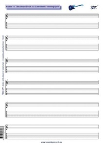 undefined, Noten- &Tabulatur-Block für Gitarristen - Notenpapier, 
